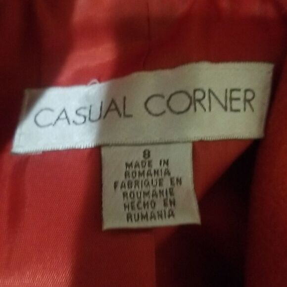 Casual Corner  Orange Jacket size 8 - Picture 5 of 5